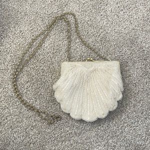 Vintage Cream and Gold Purse